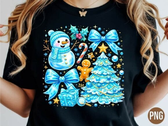 Download Blue Snowman Christmas Elements PNG - Premium Resources