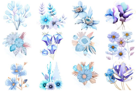 Download Frozen Flowers, Winter Illustration - Winter illustration Collection